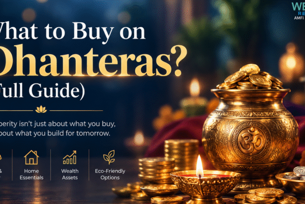 treditional dhanteras belongings in the banner