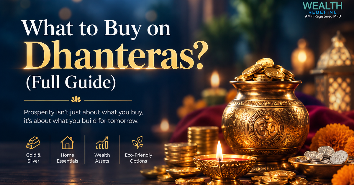 treditional dhanteras belongings in the banner